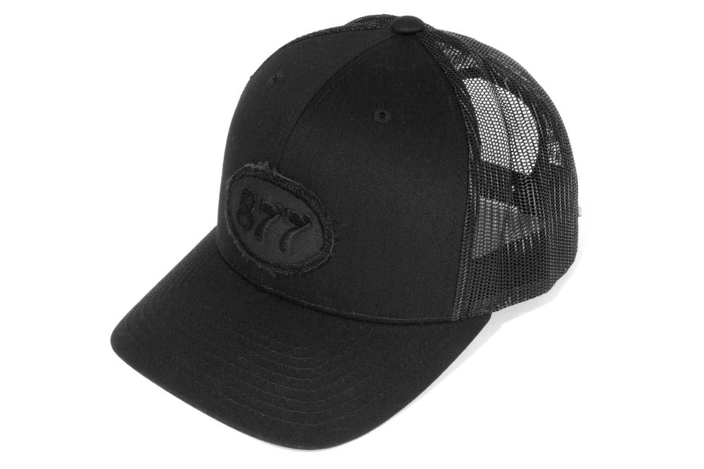 226 - Basecap Trucker Cap All Black Racing Number– 877 Workshop