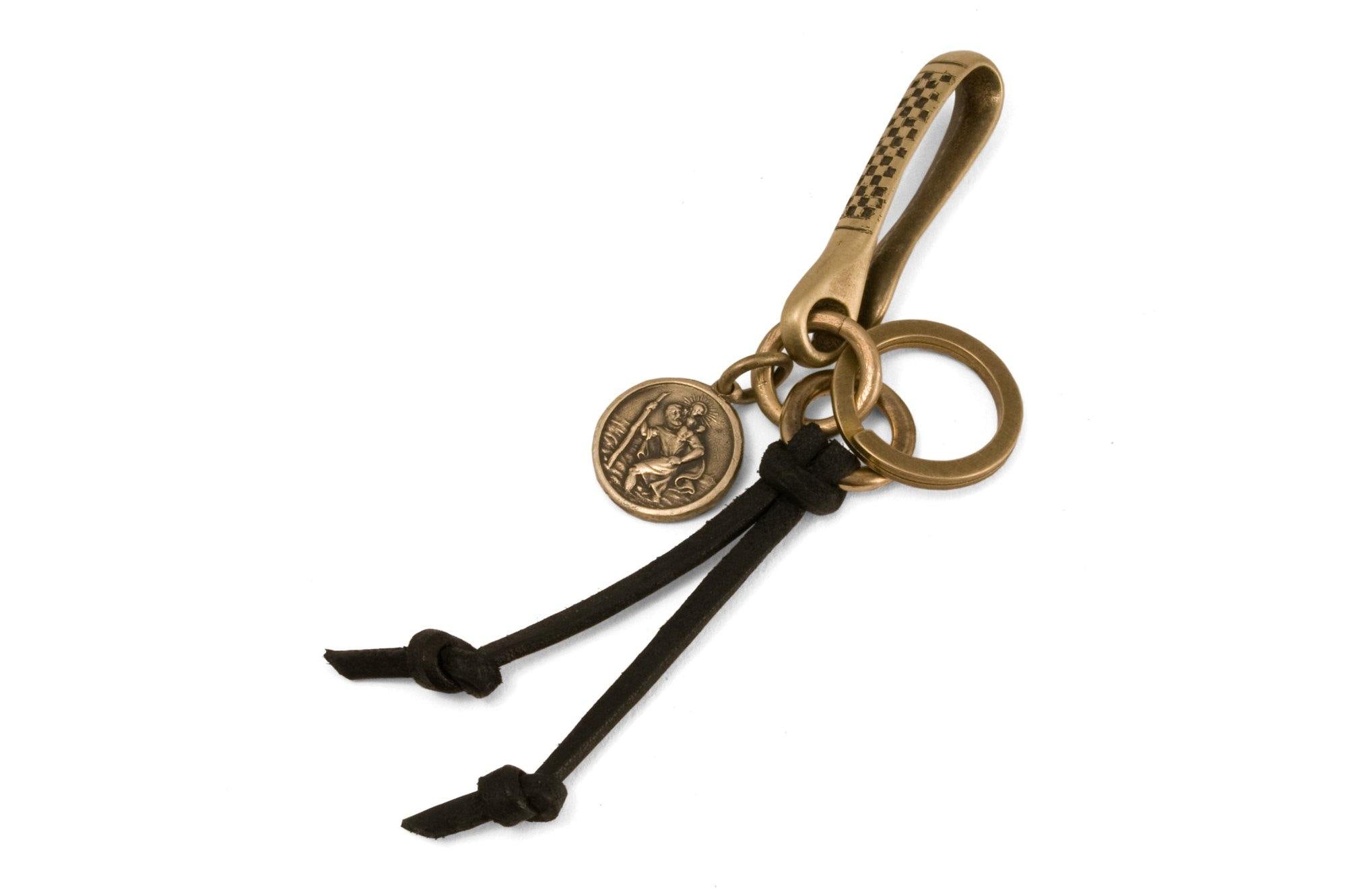 Last Exit Goods Fish Hook Keychain Black / Antique Brass