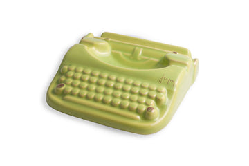 #306 Vintage Typewriter Japy yellow-green