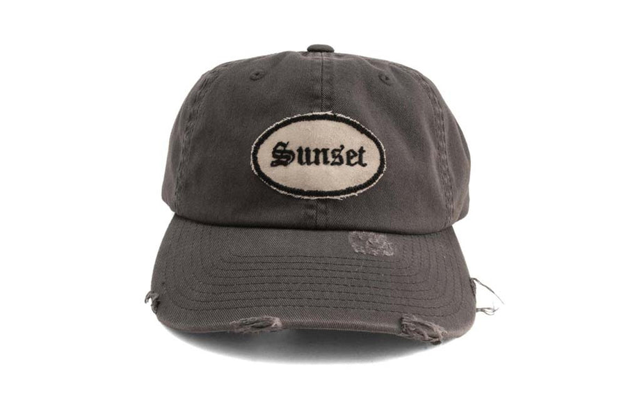 #203 - Basecap Dad Cap Sunset grey distressed