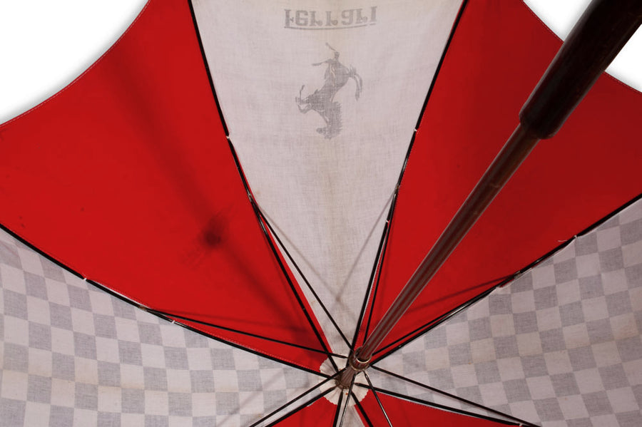 #400 Vintage Ferrari Umbrella Cotton