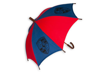 #400 Vintage Porsche Umbrella Cotton red blue